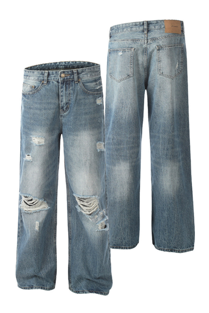 Ripped Washed Jeans