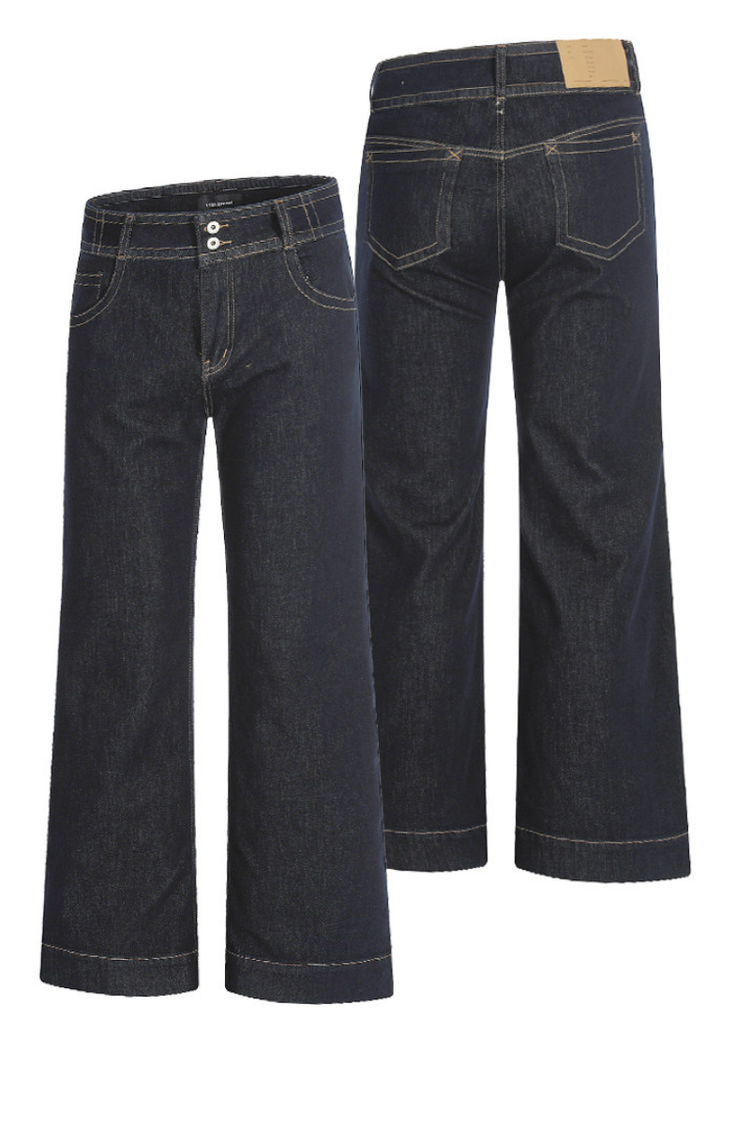 Raw Denim Bootcut Jeans — Trenqor Basics — view 5