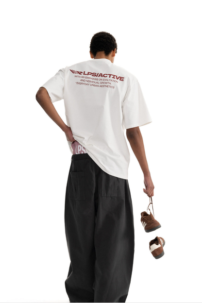 Heavyweight Letter Print T-Shirt