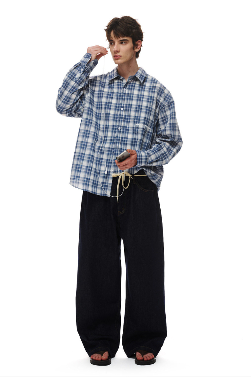 Oversized Plaid Shirt Jacket