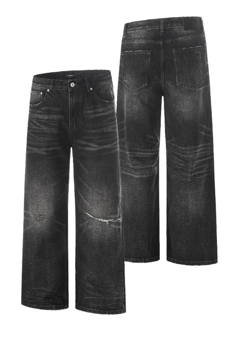 Ripped Baggy Flare Jeans