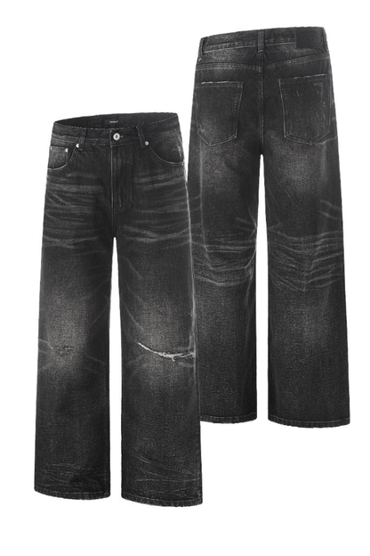 Ripped Baggy Flare Jeans