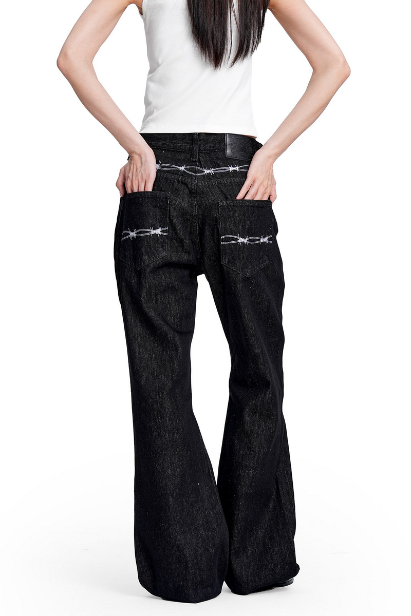 Thorn Embroidered Jeans