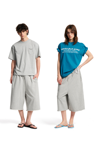 Drawstring Cropped Shorts