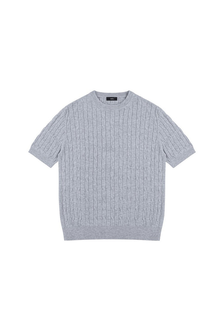 Cable Knit T-Shirt — IDLT — view 3