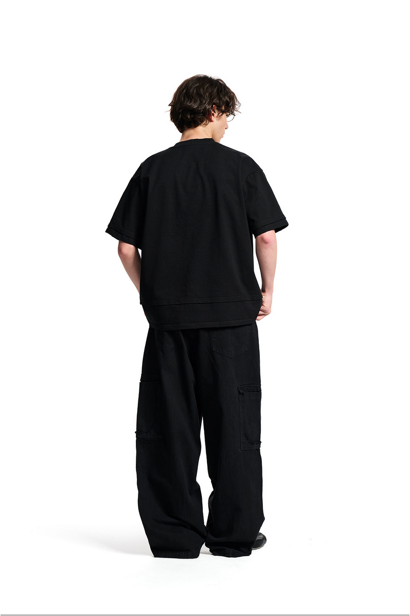 Layered Solid Crew Tee