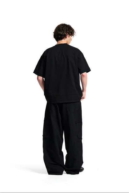 Layered Solid Crew Tee