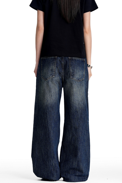 Gradient Whiskered Bootcut Jeans