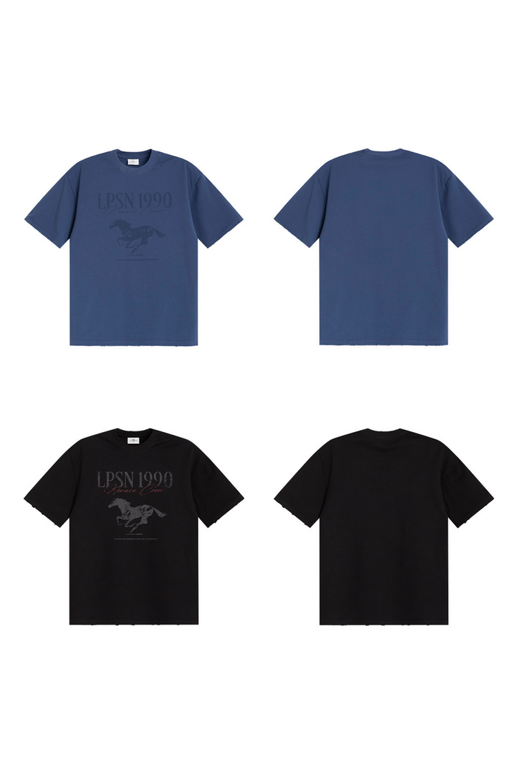 Distressed Horse Graphic Tee — Loopsoon — view 6