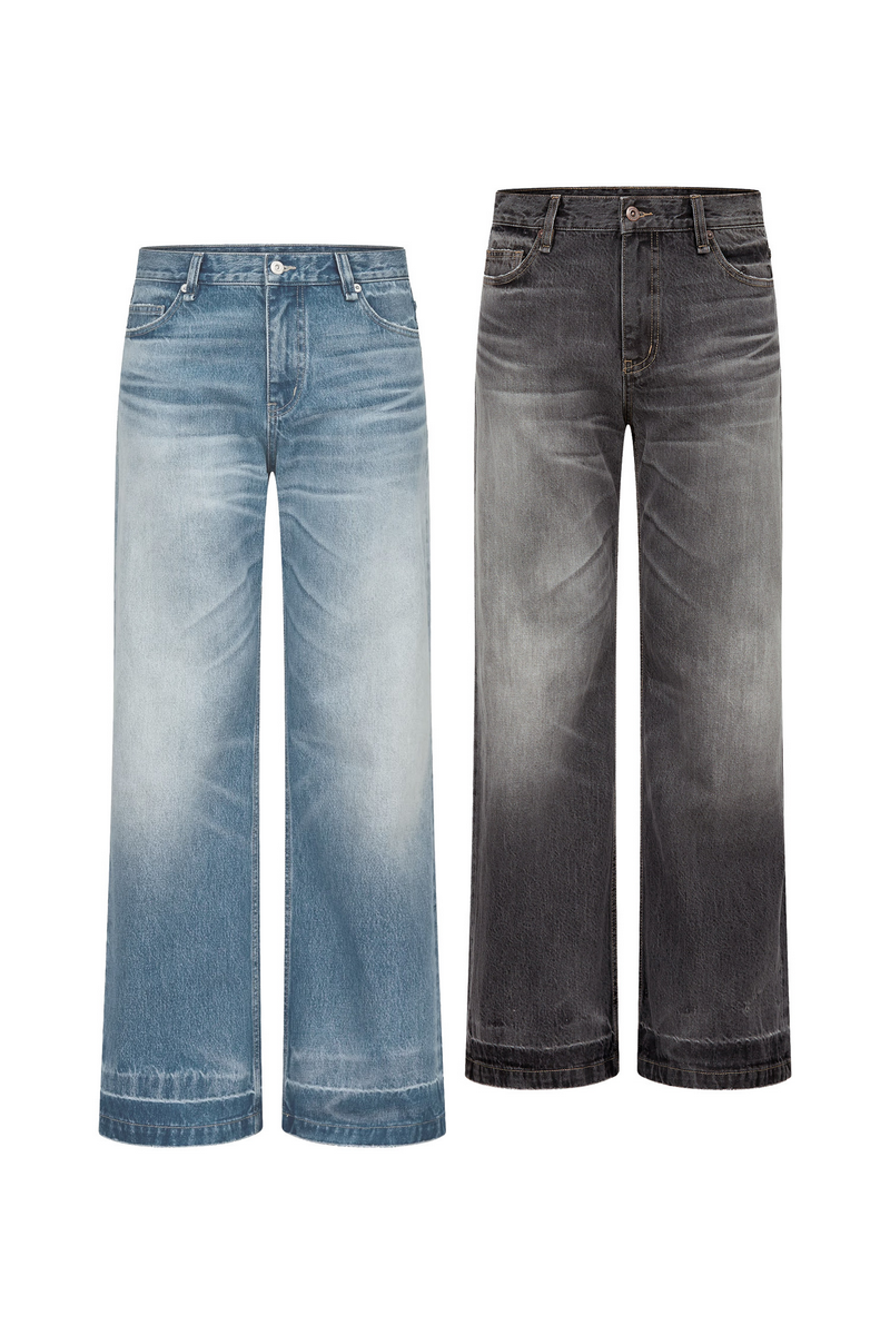Washed Wide Leg Jeans