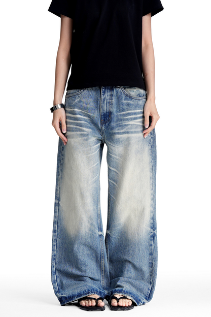 Vintage Whiskered Bootcut Jeans