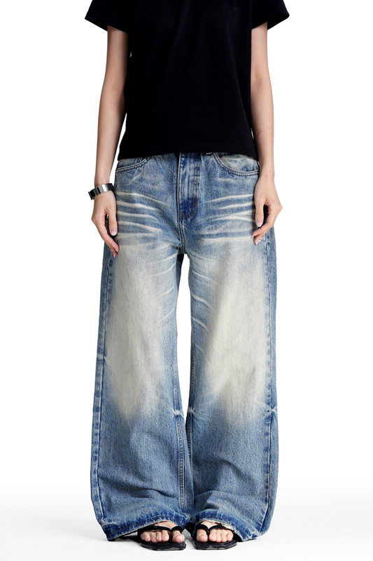 Vintage Whiskered Bootcut Jeans — Trenqor Basics