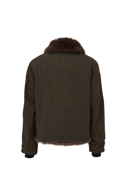 Fur Collar Wool Jacket