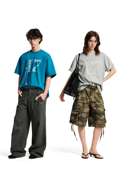 Distressed Number Graphic Tee