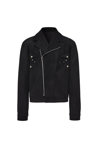 Studded Suede Boxy Jacket