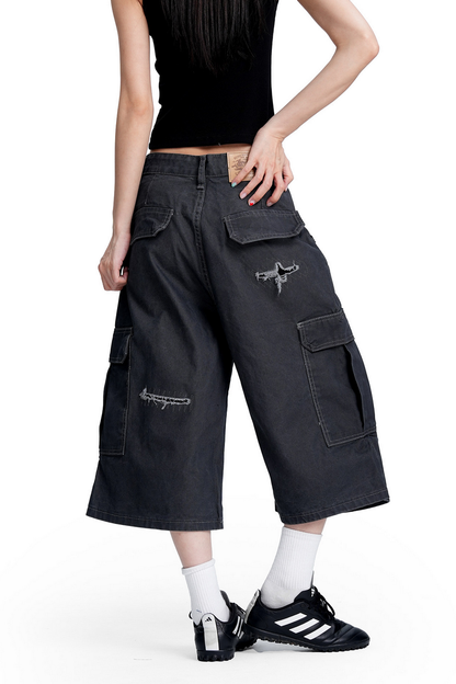 Washed Cargo Shorts