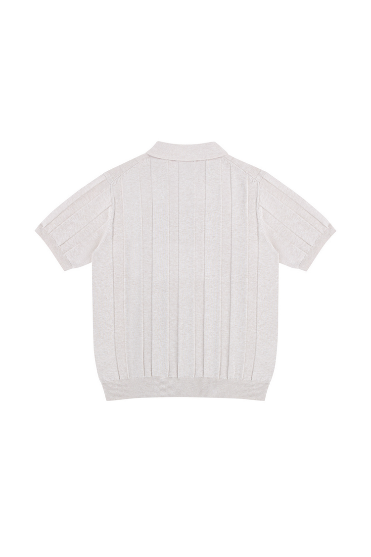 Linen Blend Polo Shirt — IDLT — view 4