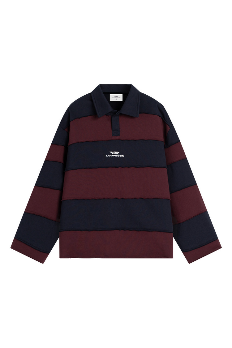 Two Tone Polo Sweatshirt — Loopsoon — view 5