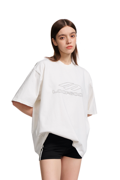 Distressed Embroidered T-Shirt