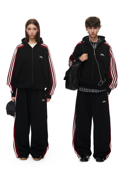 Patchwork Hoodie Set