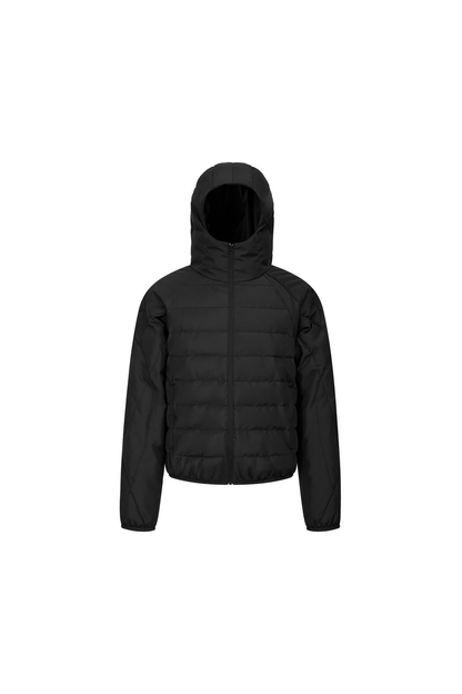 Hooded Ribbed Down Jacket