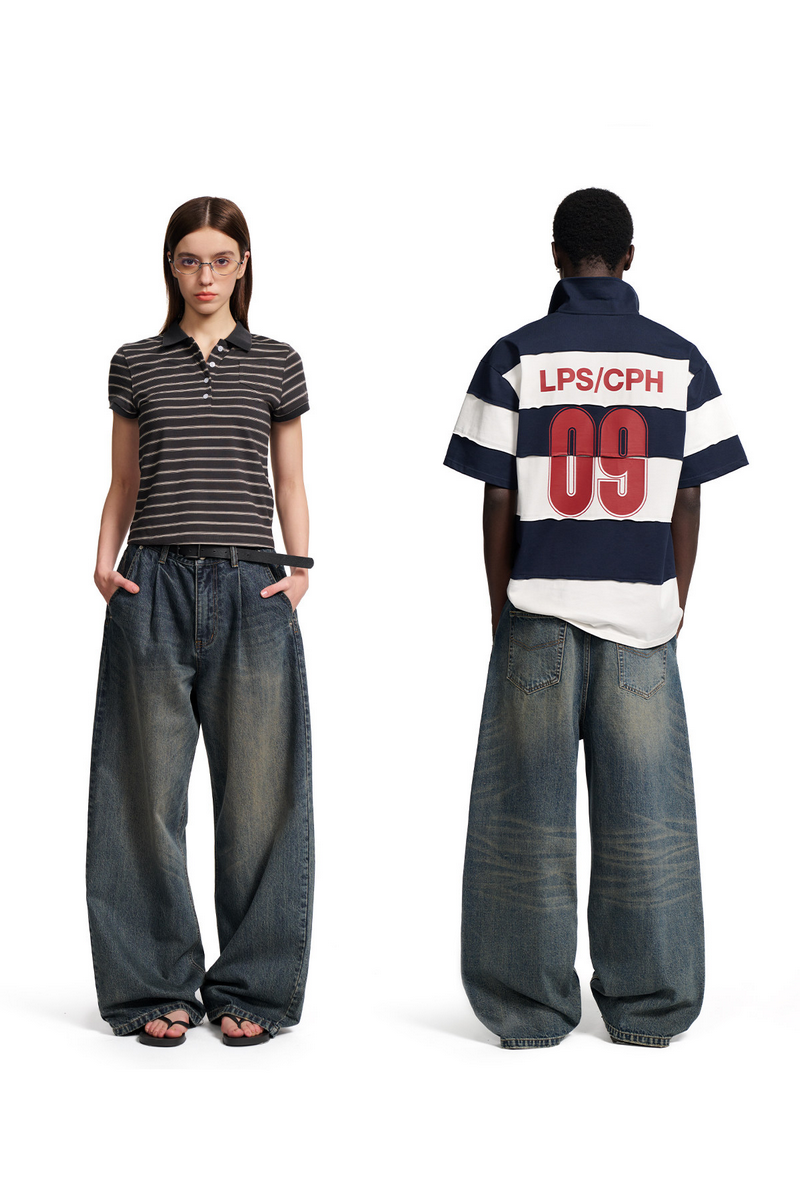 Washed Wide Leg Jeans