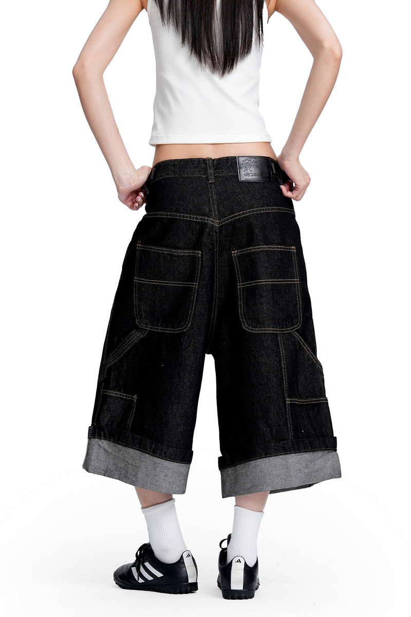 Buckle Denim Shorts