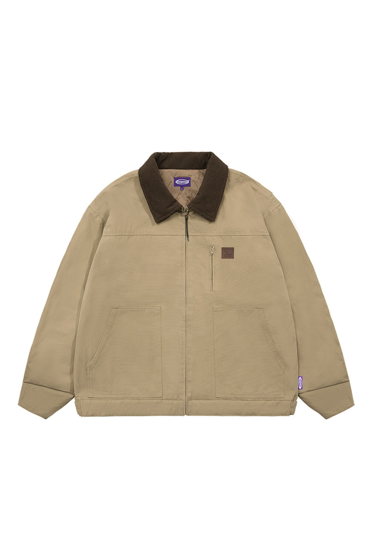 Washed Cargo Padded Jacket — Loopsoon — view 3