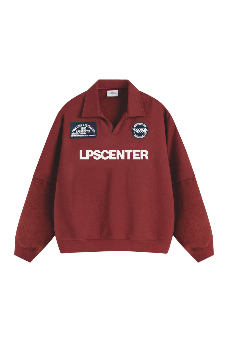 Polo Collar Sweatshirt