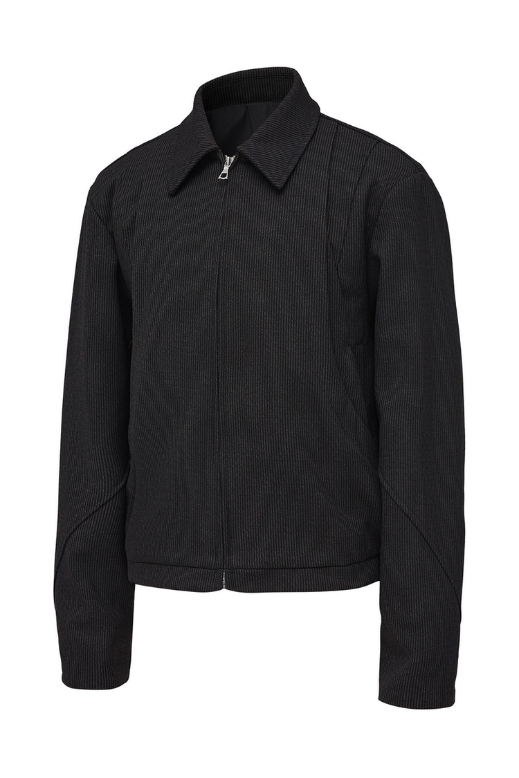 Striped Wool Blazer Jacket — Taichiism — view 3
