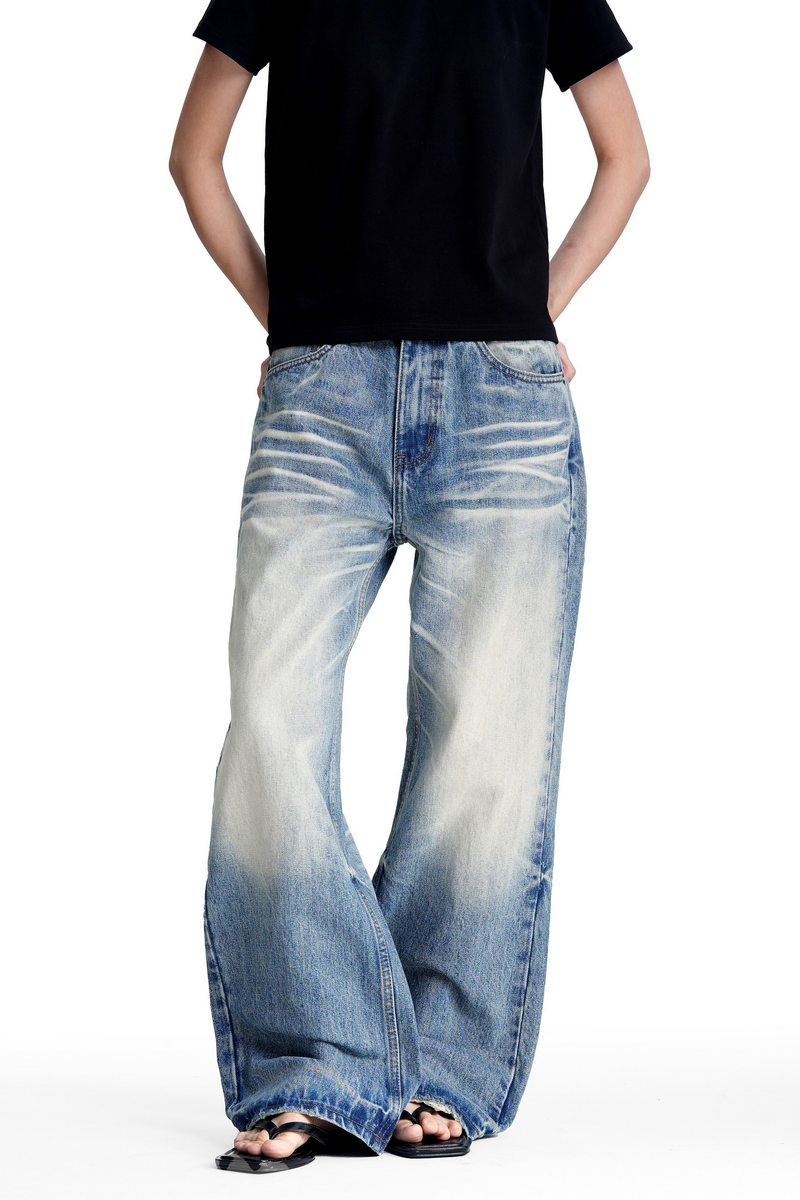Vintage Whiskered Bootcut Jeans