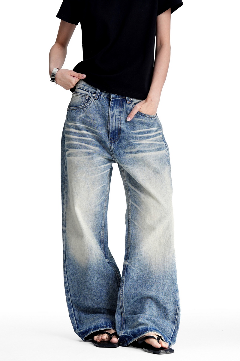 Vintage Whiskered Bootcut Jeans
