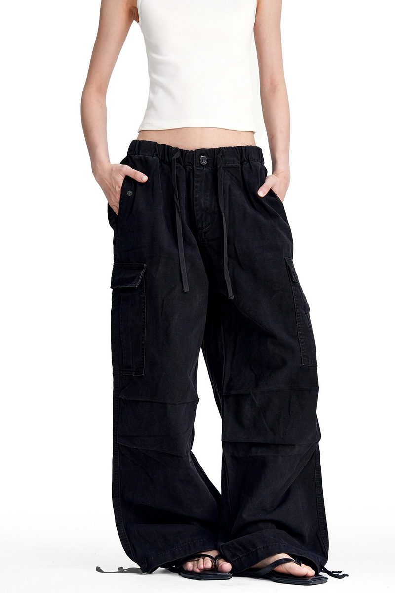 Washed Multi Pocket Cargo Pants