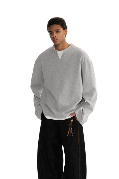 Layered V Neck Waffle Shirt