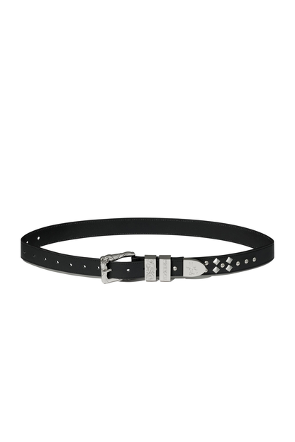 Embossed Leather Stud Belt