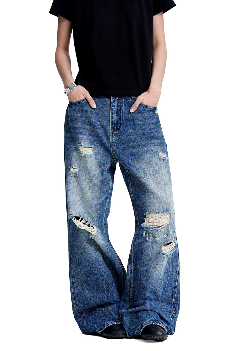 Ripped Washed Jeans