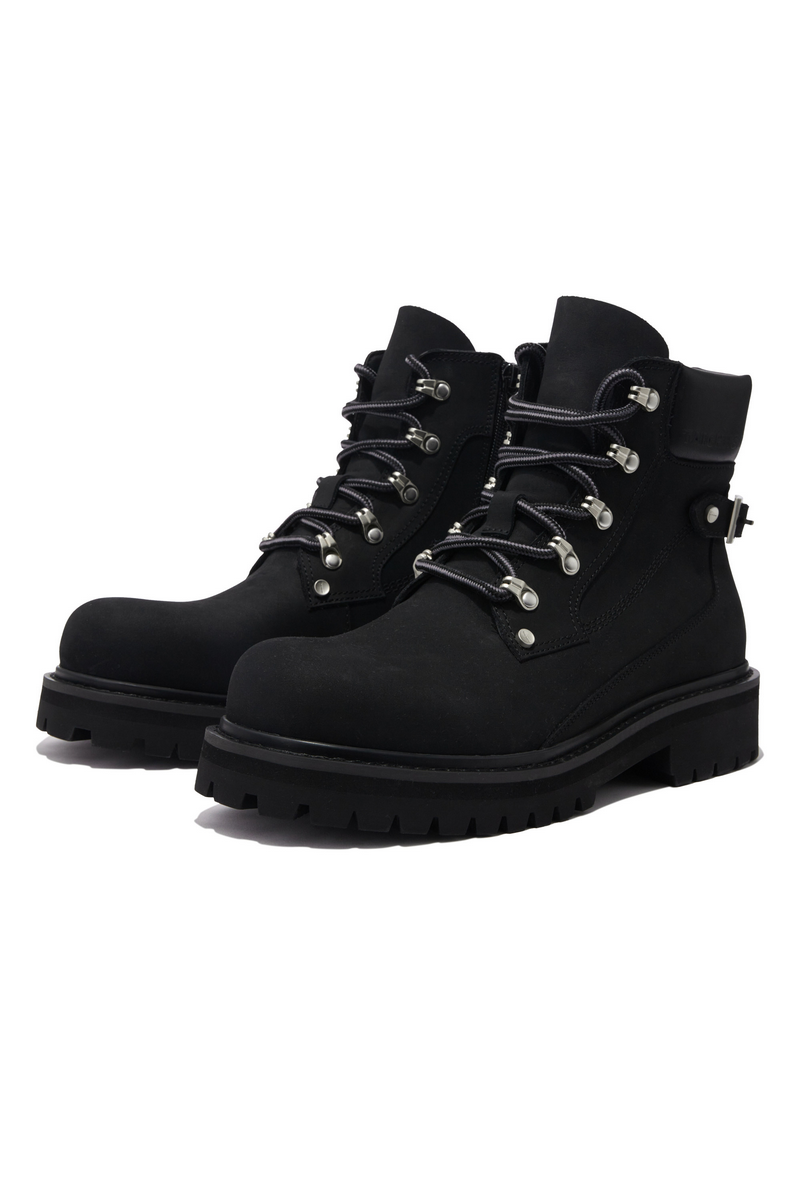 Platform Leather Work Boots