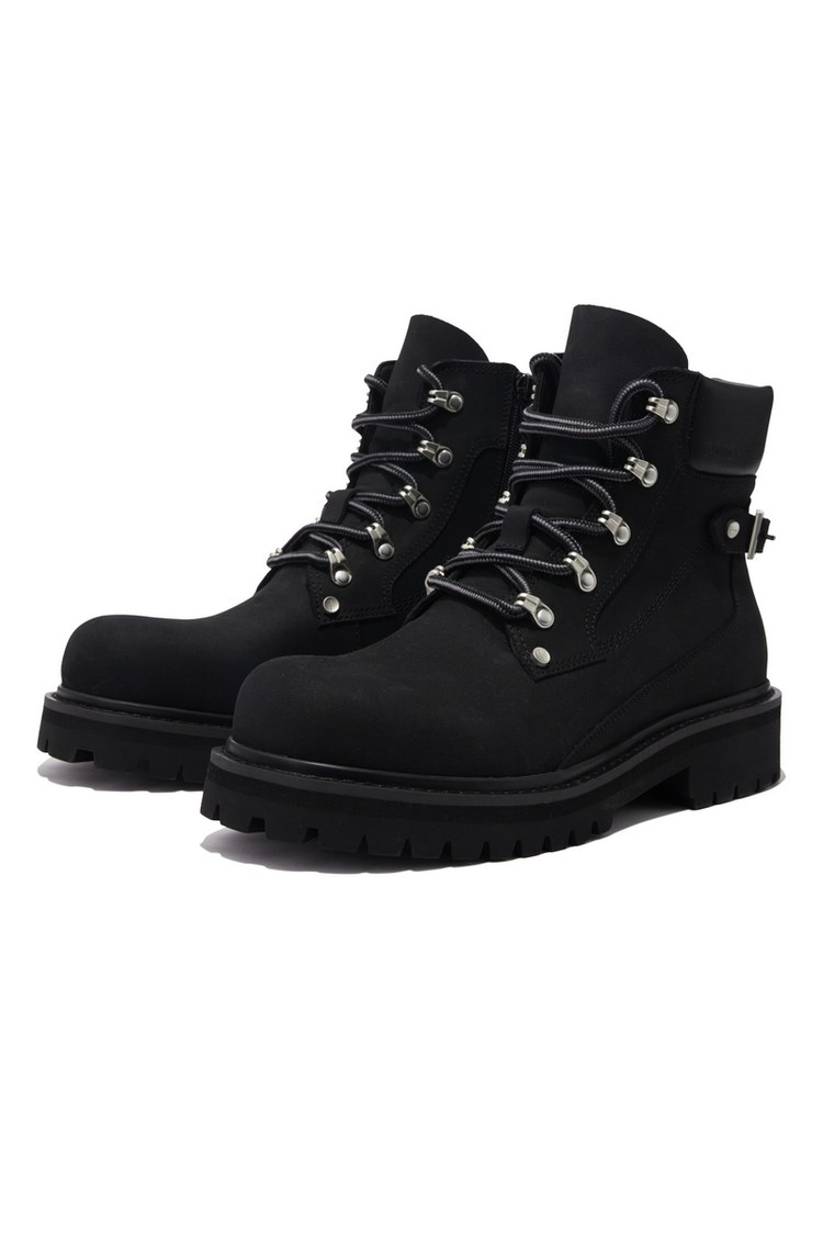 Platform Leather Work Boots — Taichiism — view 2