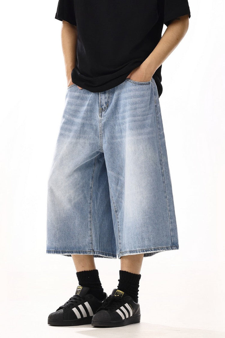 Vintage Washed Cropped Shorts — MEBXX — view 6