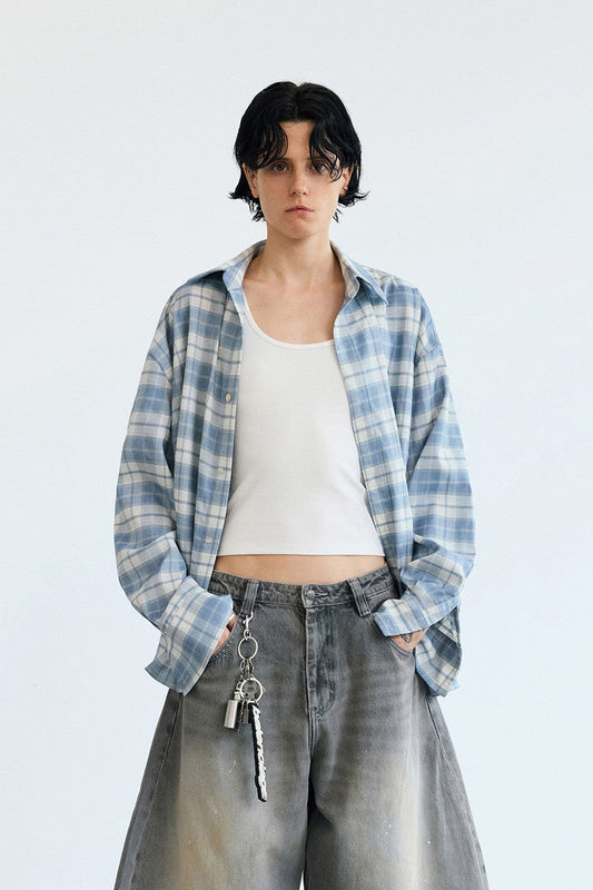 Vintage Plaid Shirt Jacket