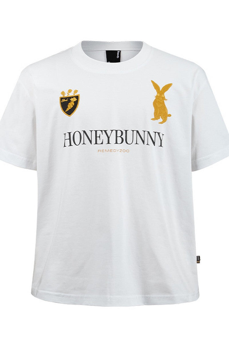 Embroidered Bunny Graphic Tee — Remedy — view 5