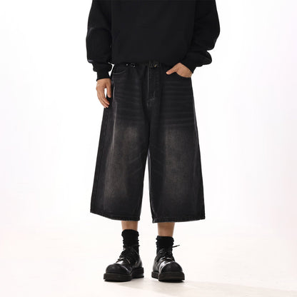 Vintage Black Cropped Shorts