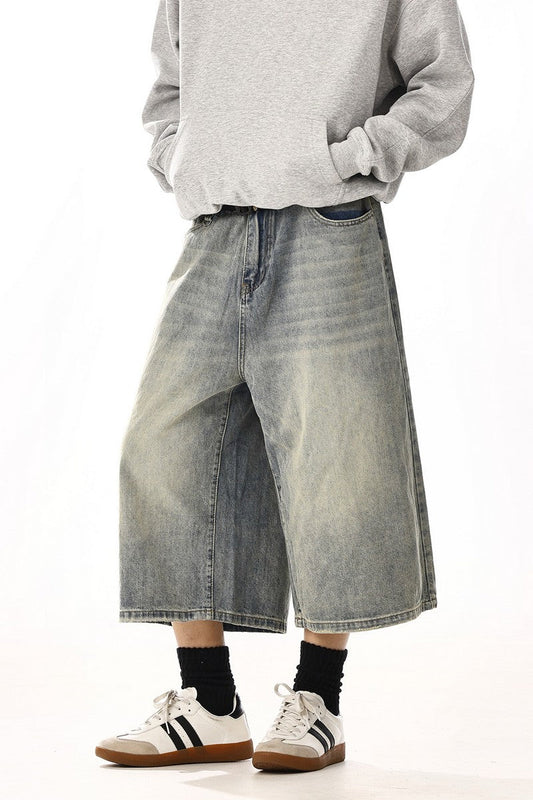 Vintage Washed Cropped Shorts