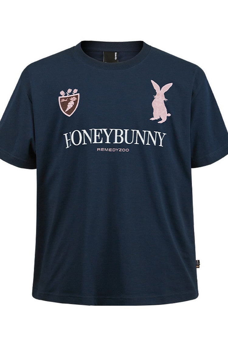 Embroidered Bunny Graphic Tee — Remedy — view 4