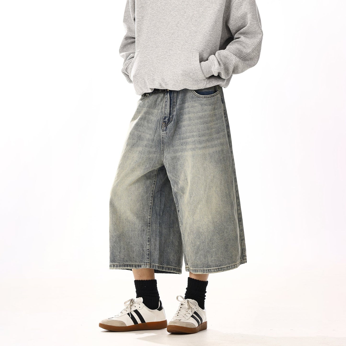 Vintage Black Cropped Shorts