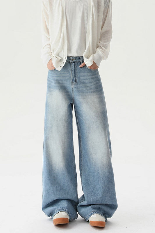 Washed Vintage Straight Leg Jeans