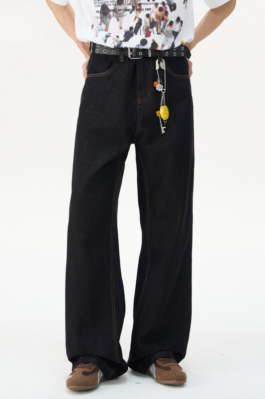 Red Contrast Flare Jeans