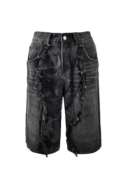 Reaper Feather Denim Shorts