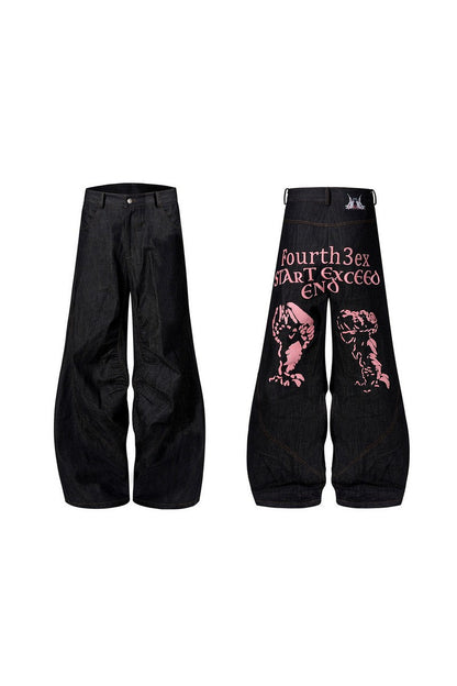Color Shift Selvedge Baggy Jeans