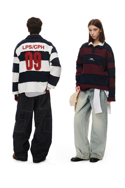 Two Tone Polo Sweatshirt